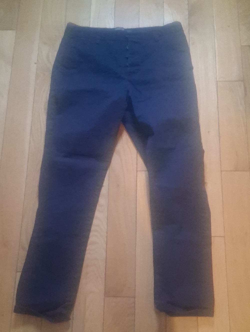 Denim&Co Navy Stretch Slim Chinos Size 30x30